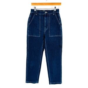 Madewell Dark‎ Wash Workwear Collection Relaxed Surplus Jeans Size 24